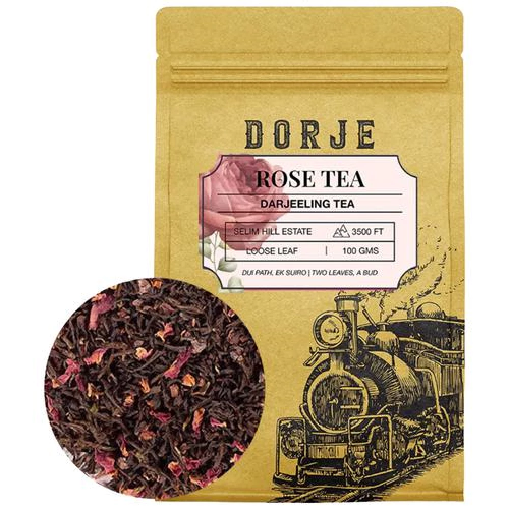Dorje Rose Darjeeling Tea - 100percent Organic, 100 g-1.webp